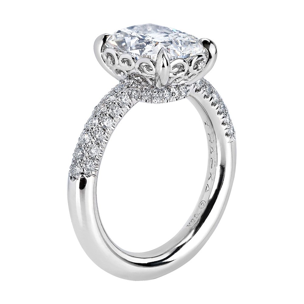 Cushion-cut Micro Pavé Crown Engagement Ring Cushion-cut Micro Pavé Crown Engagement Ring